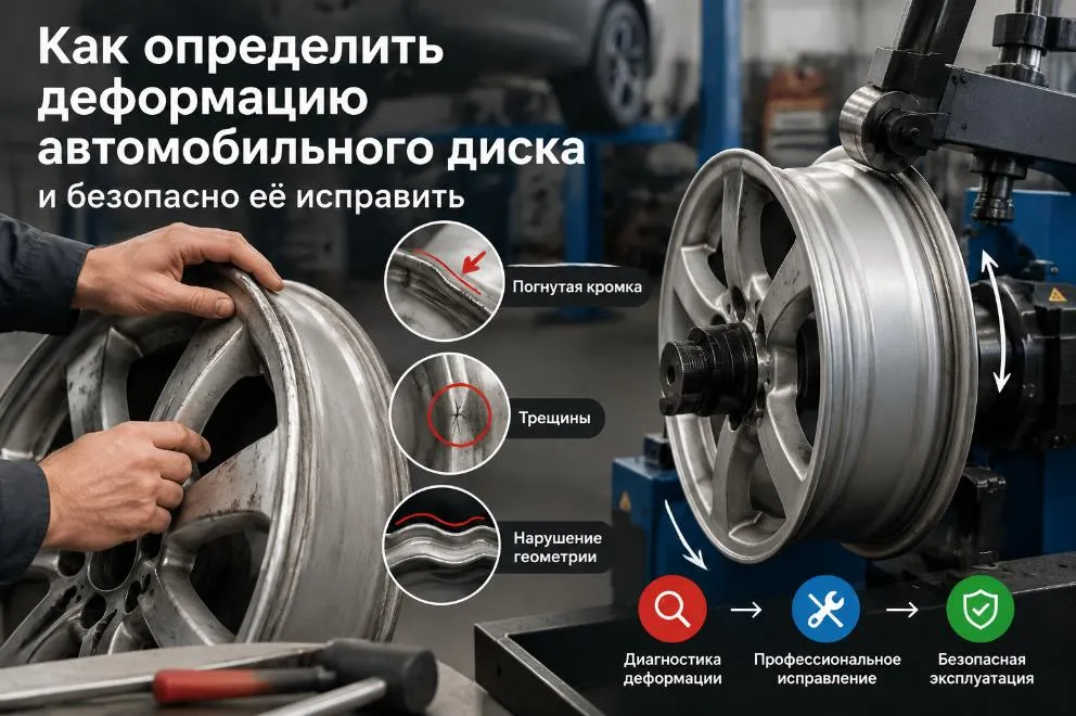 Как определить деформацию автомобильного диска и безопасно её исправить